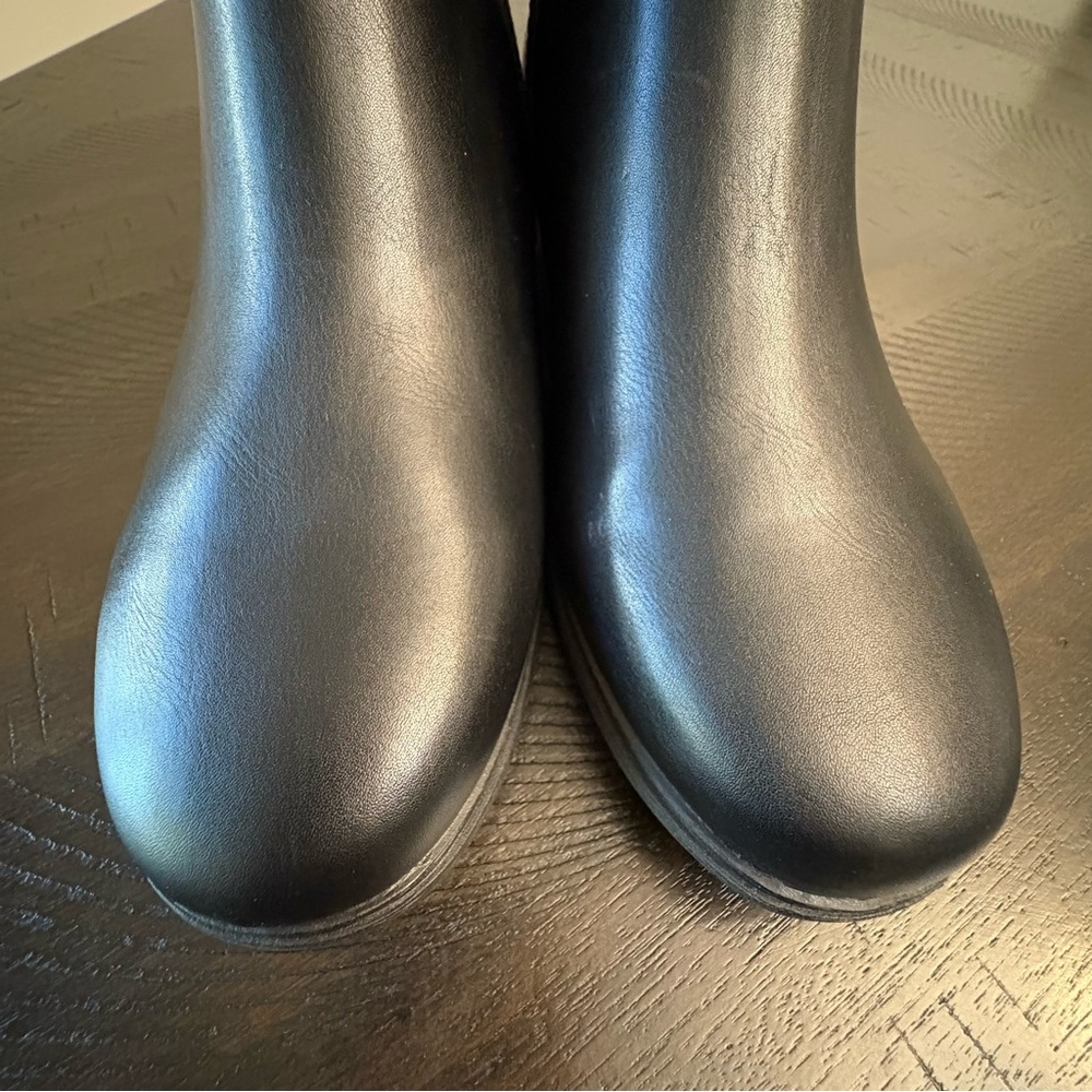 Easy Spirit Black Ankle Boots Women's Size 8W Wide NWOT Side Zipper Wedge Heel - Picture 7 of 11